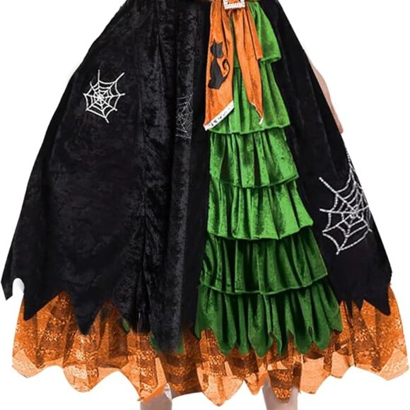 Green Witch Deluxe Costume with Hat Size S - Picture 12 of 12